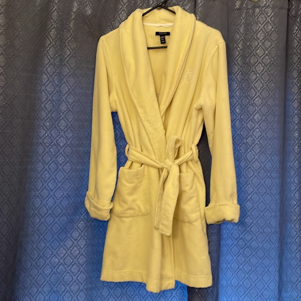 Chaps Women’s Yellow Knee Length 
Bathrobe Size S/M
Good Condition